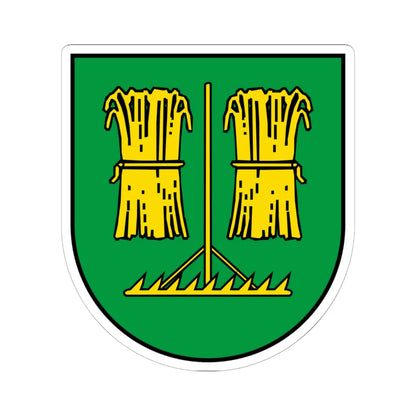 DEU Feldstetten COA (Germany) (Coat of Arms) STICKER Vinyl Kiss-Cut Decal 6 Inch White - The Sticker Space