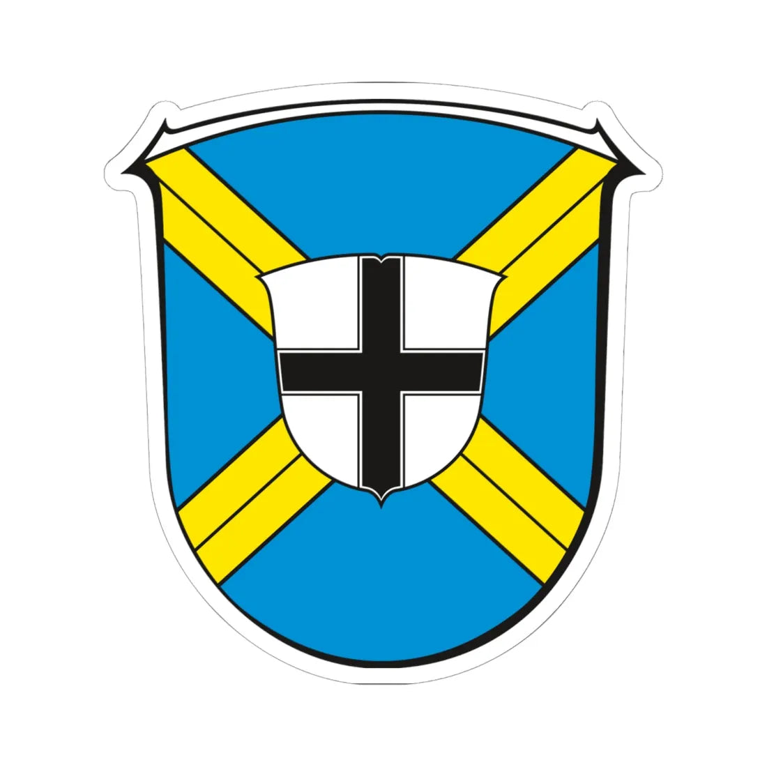 DEU Fernwald COA (Germany) (Coat of Arms) STICKER Vinyl Kiss-Cut Decal 6 Inch White - The Sticker Space