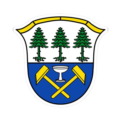 DEU Fichtelberg Oberfranken COA (Germany) (Coat of Arms) STICKER Vinyl Kiss-Cut Decal 3 Inch White - The Sticker Space