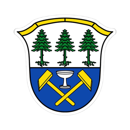 DEU Fichtelberg Oberfranken COA (Germany) (Coat of Arms) STICKER Vinyl Kiss-Cut Decal 4 Inch White - The Sticker Space