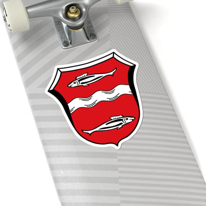 DEU Fischach COA (Germany) (Coat of Arms) STICKER Vinyl Kiss-Cut Decal - The Sticker Space
