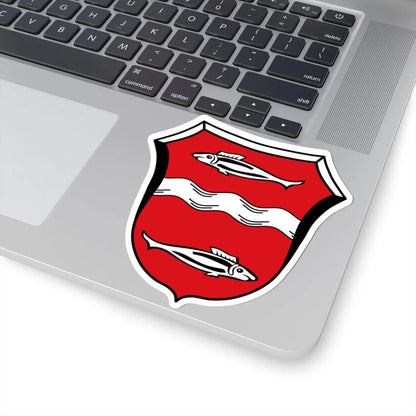 DEU Fischach COA (Germany) (Coat of Arms) STICKER Vinyl Kiss-Cut Decal - The Sticker Space