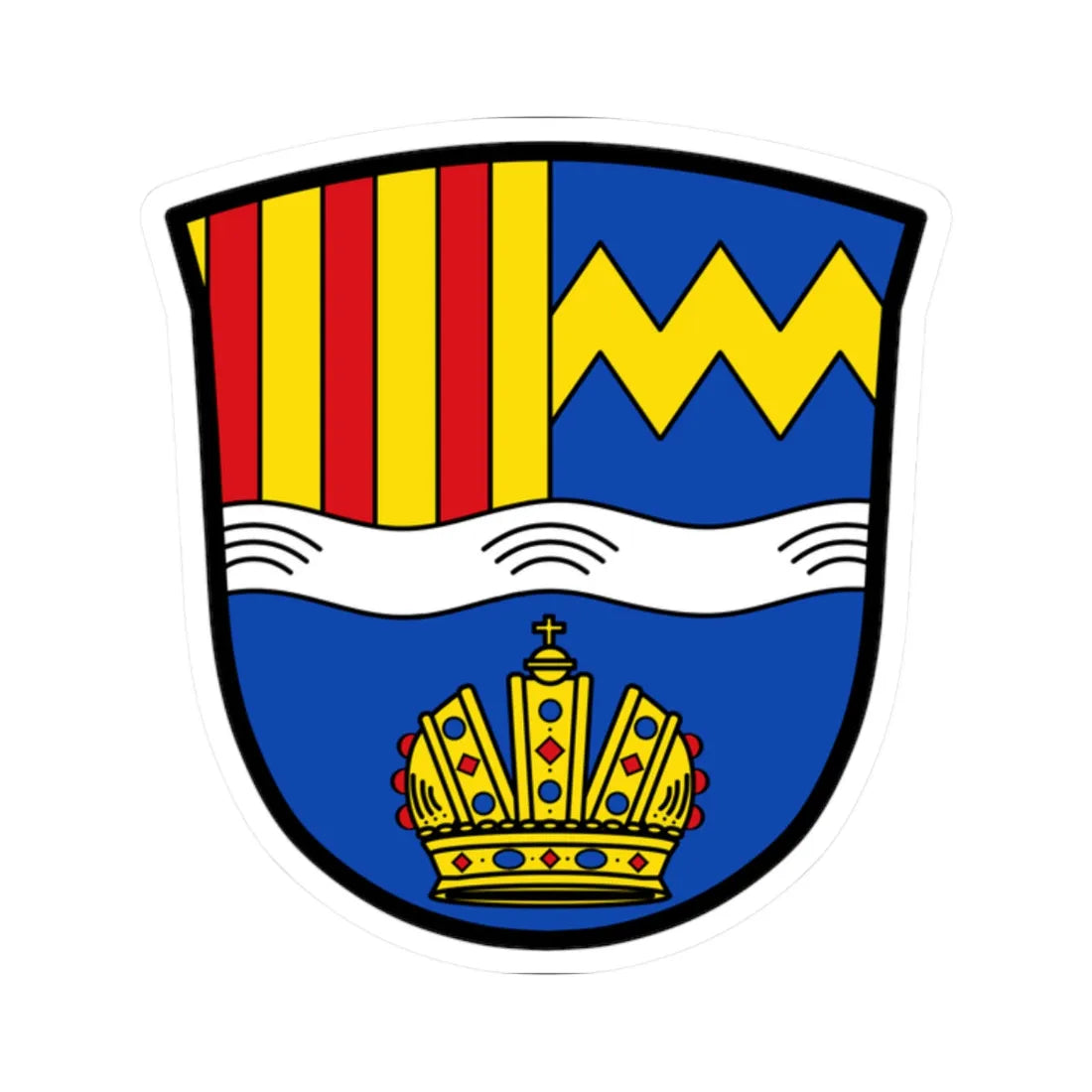 DEU Fischbachau COA (Germany) (Coat of Arms) STICKER Vinyl Kiss-Cut Decal 2 Inch White - The Sticker Space