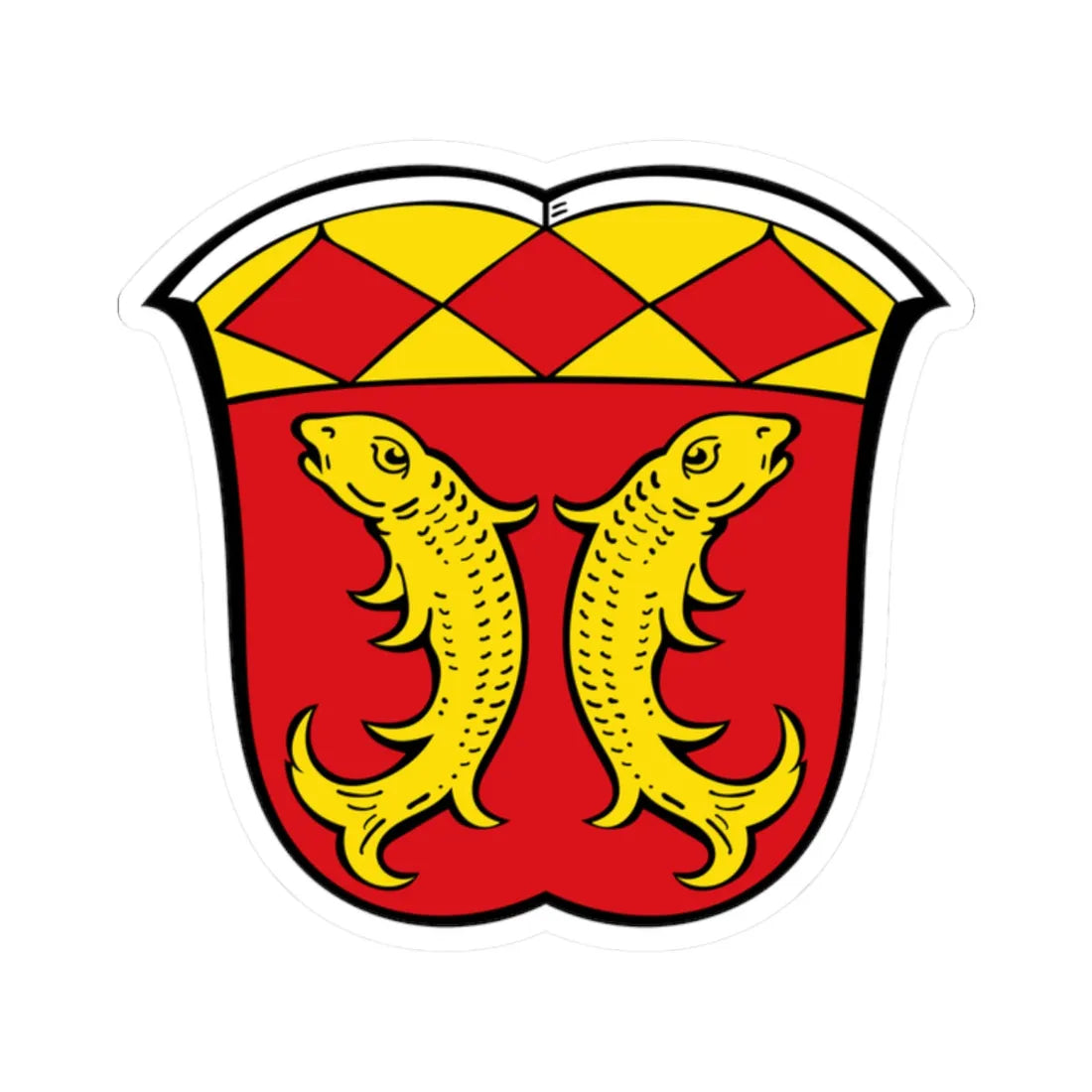 DEU Fischen im Allgäu COA (Germany) (Coat of Arms) STICKER Vinyl Kiss-Cut Decal 2 Inch White - The Sticker Space