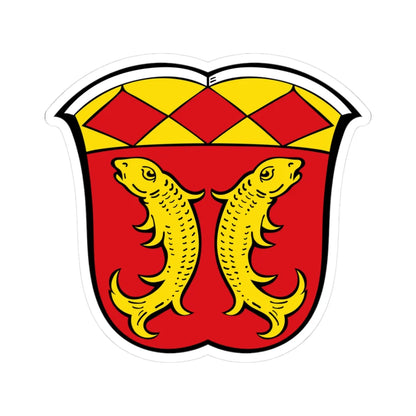 DEU Fischen im Allgäu COA (Germany) (Coat of Arms) STICKER Vinyl Kiss-Cut Decal 3 Inch White - The Sticker Space