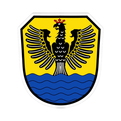 DEU Floß Oberpfalz COA (Germany) (Coat of Arms) STICKER Vinyl Kiss-Cut Decal 3 Inch White - The Sticker Space