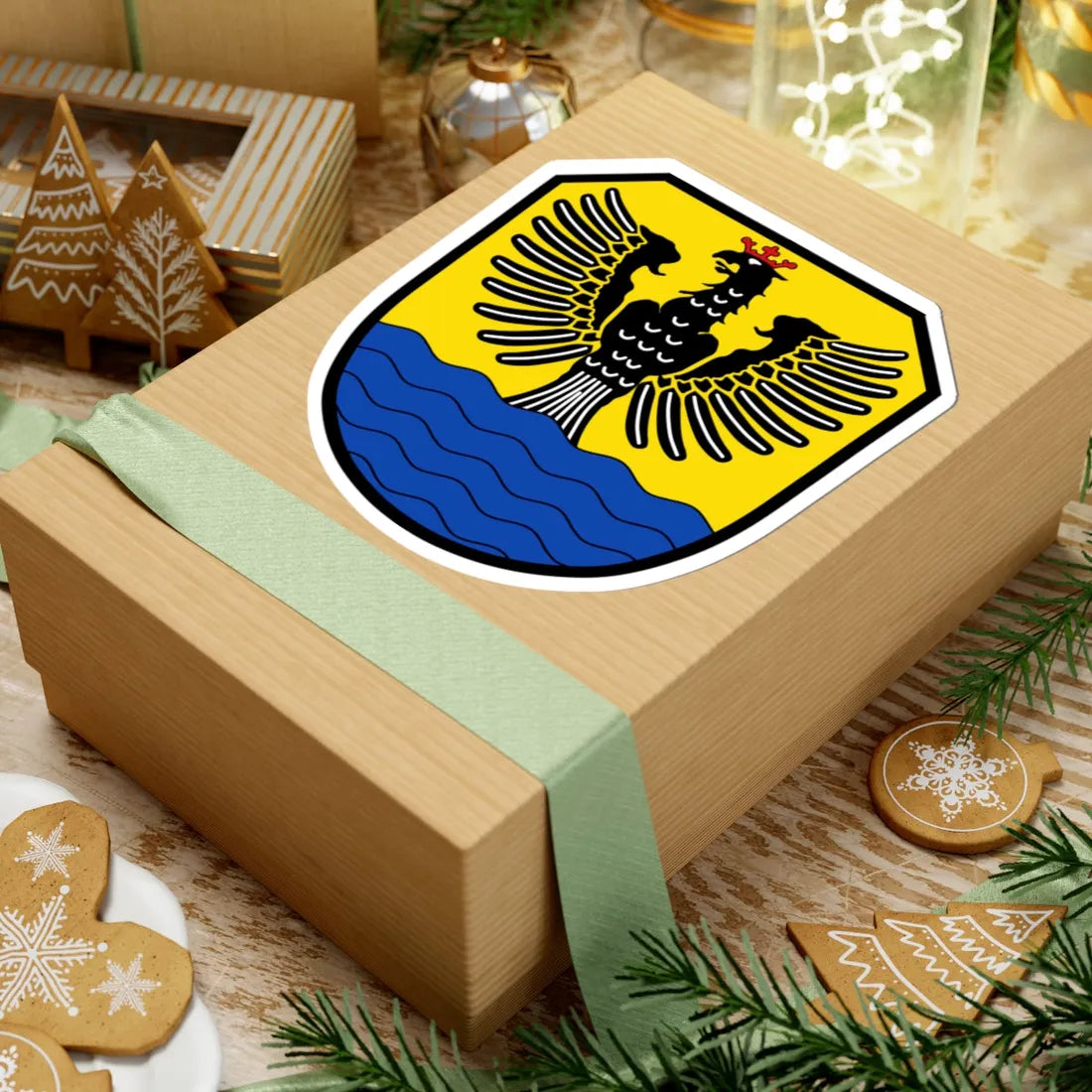 DEU Floß Oberpfalz COA (Germany) (Coat of Arms) STICKER Vinyl Kiss-Cut Decal - The Sticker Space