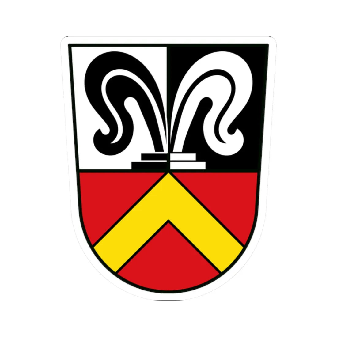 DEU Forheim Schwaben COA (Germany) (Coat of Arms) STICKER Vinyl Kiss-Cut Decal 2 Inch White - The Sticker Space
