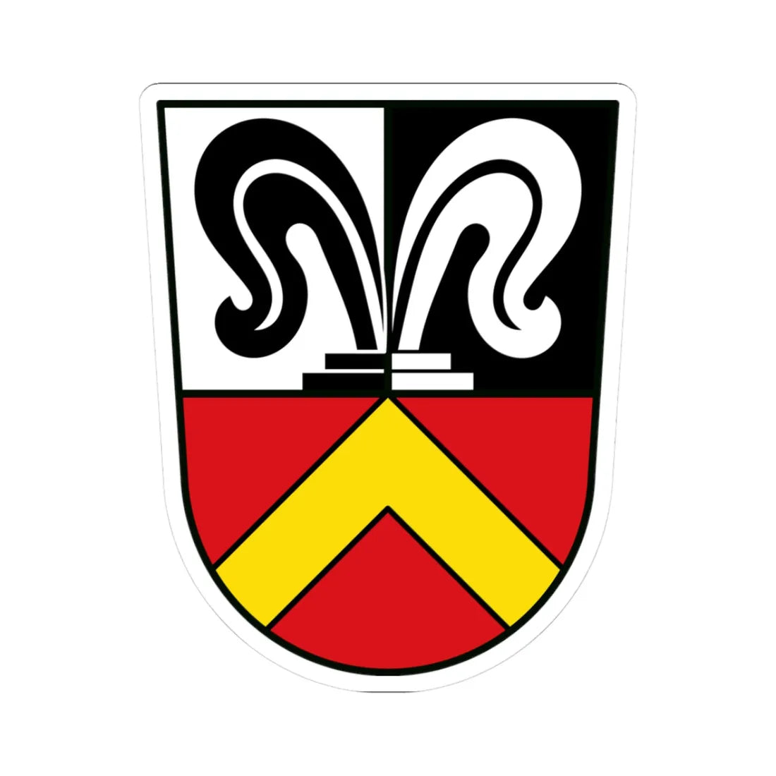 DEU Forheim Schwaben COA (Germany) (Coat of Arms) STICKER Vinyl Kiss-Cut Decal 3 Inch White - The Sticker Space