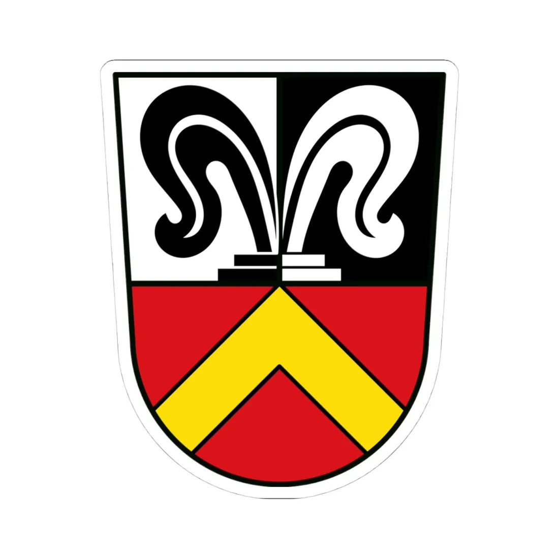 DEU Forheim Schwaben COA (Germany) (Coat of Arms) STICKER Vinyl Kiss-Cut Decal 4 Inch White - The Sticker Space