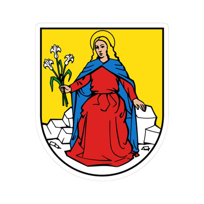 DEU Frauenstein Erzgebirge COA (Germany) (Coat of Arms) STICKER Vinyl Kiss-Cut Decal 3 Inch White - The Sticker Space