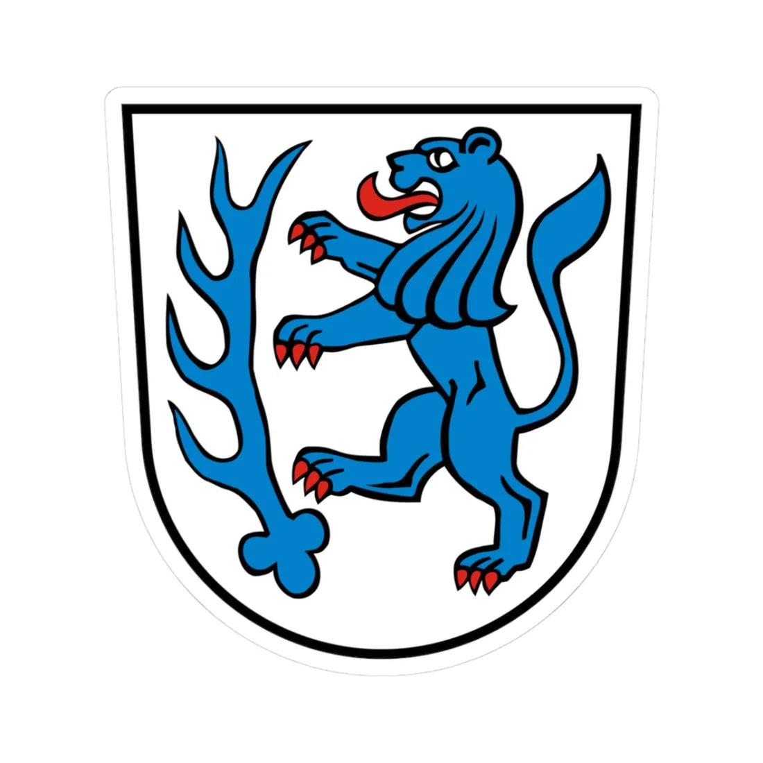 DEU Gammertingen COA (Germany) (Coat of Arms) STICKER Vinyl Kiss-Cut Decal 3 Inch White - The Sticker Space