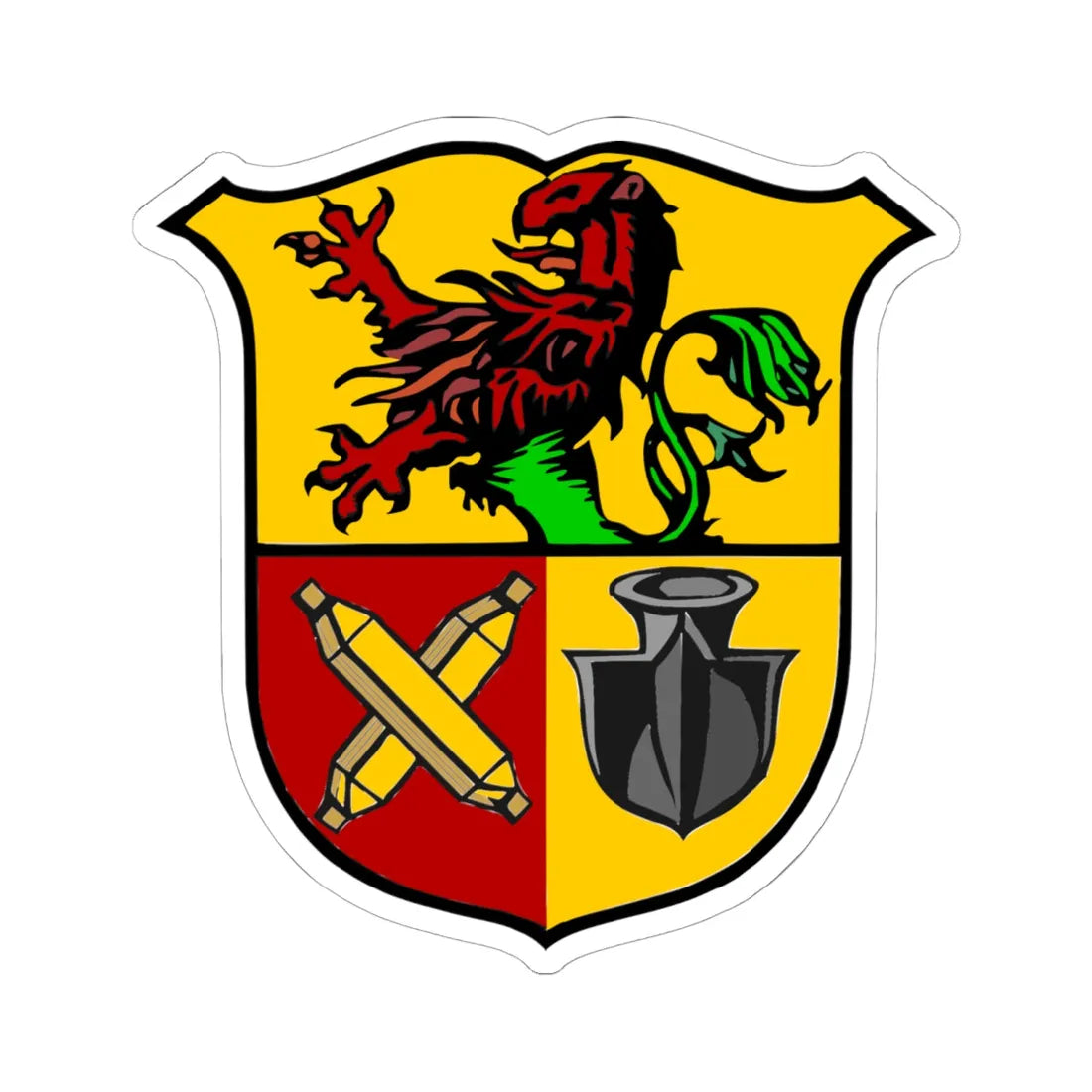 DEU Gelenau Erzgebirge COA (Germany) (Coat of Arms) STICKER Vinyl Kiss-Cut Decal - The Sticker Space