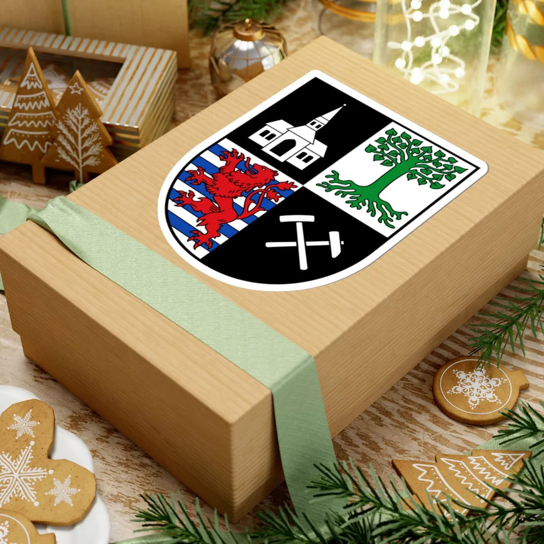 DEU Gelsenkirchen COA (Germany) (Coat of Arms) STICKER Vinyl Kiss-Cut Decal - The Sticker Space