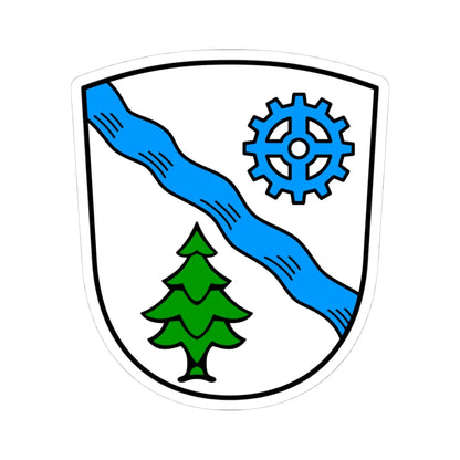 DEU Geretsried COA (Germany) (Coat of Arms) STICKER Vinyl Kiss-Cut Decal 4 Inch White - The Sticker Space