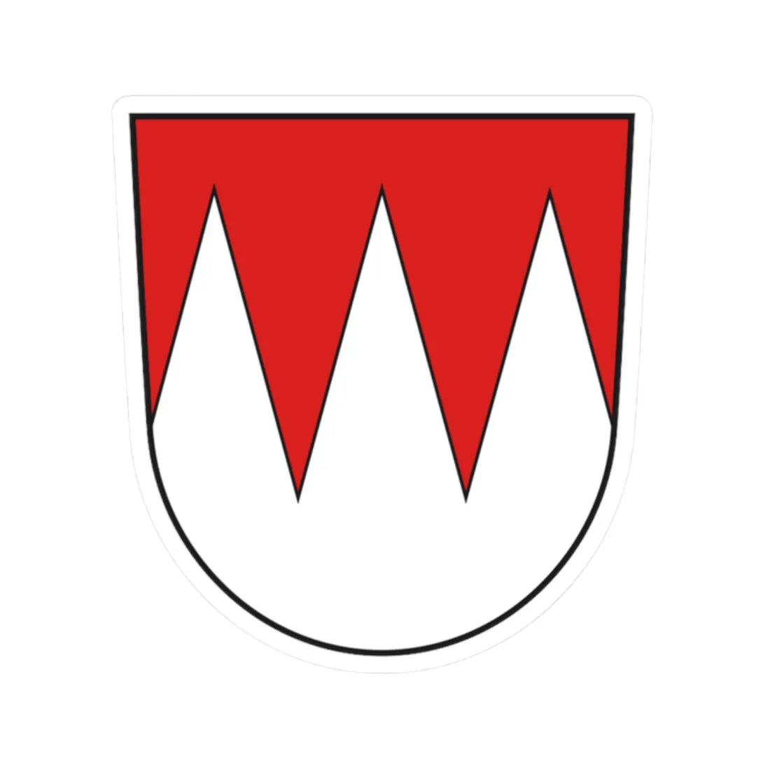 DEU Gerolzhofen COA (Germany) (Coat of Arms) STICKER Vinyl Kiss-Cut Decal 2 Inch White - The Sticker Space