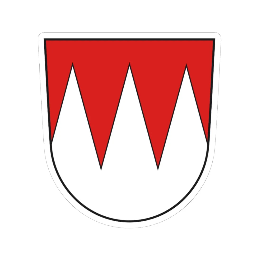 DEU Gerolzhofen COA (Germany) (Coat of Arms) STICKER Vinyl Kiss-Cut Decal 4 Inch White - The Sticker Space