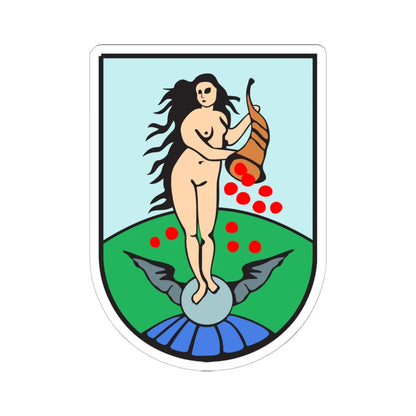 DEU Gornau Erzgebirge COA (Germany) (Coat of Arms) STICKER Vinyl Kiss-Cut Decal 6 Inch White - The Sticker Space