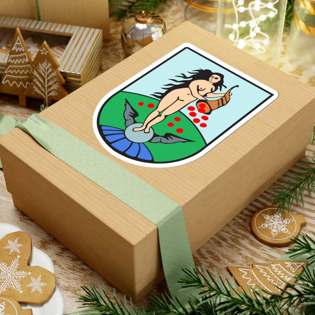 DEU Gornau Erzgebirge COA (Germany) (Coat of Arms) STICKER Vinyl Kiss-Cut Decal - The Sticker Space