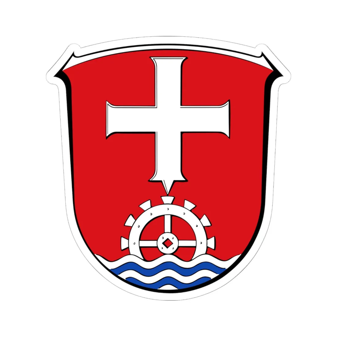 DEU Gorxheimertal COA (Germany) (Coat of Arms) STICKER Vinyl Kiss-Cut Decal 6 Inch White - The Sticker Space