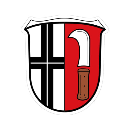 DEU Großenlüder COA (Germany) (Coat of Arms) STICKER Vinyl Kiss-Cut Decal 4 Inch White - The Sticker Space