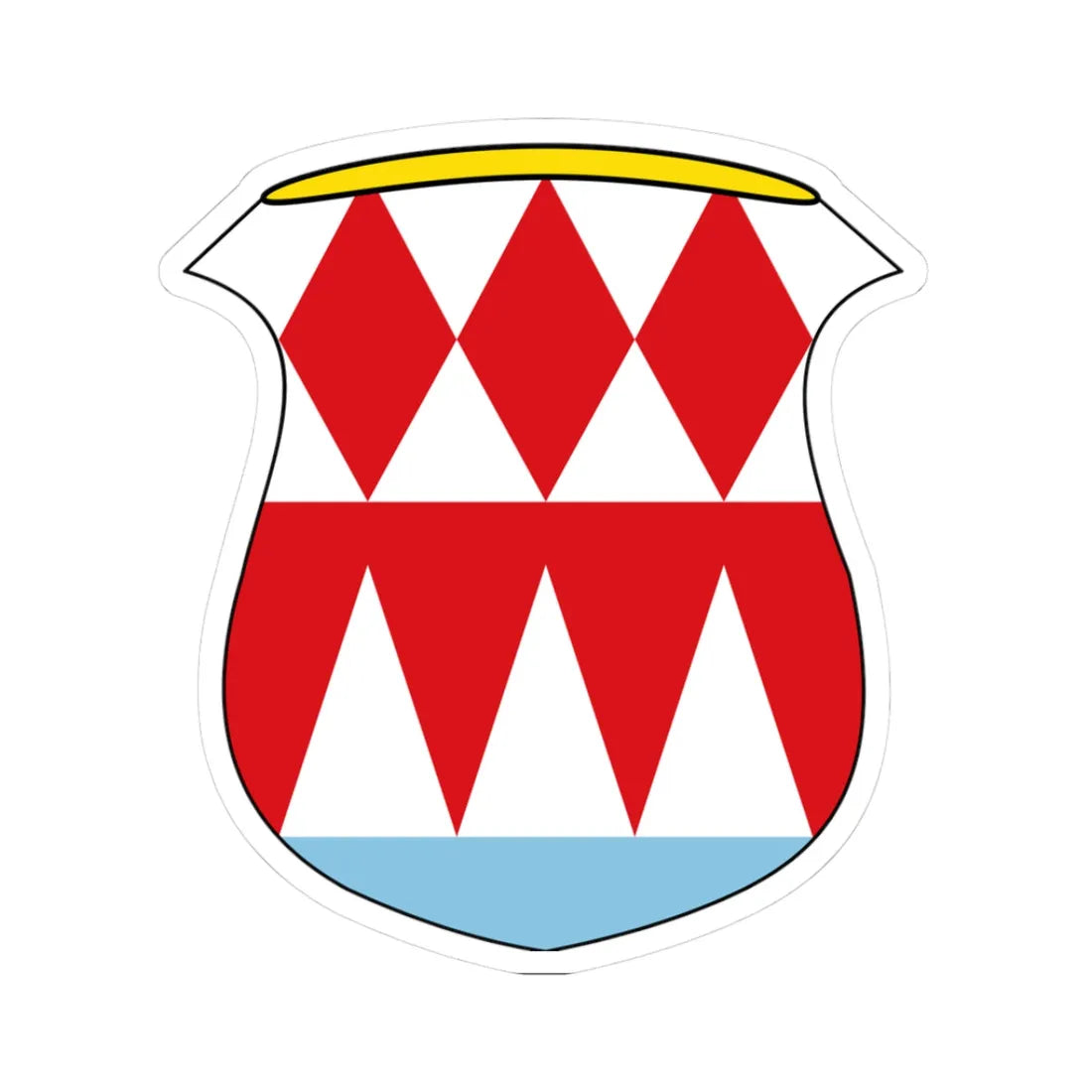 DEU Gössenheim COA (Germany) (Coat of Arms) STICKER Vinyl Kiss-Cut Decal 3 Inch White - The Sticker Space