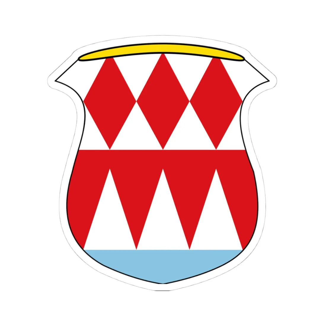 DEU Gössenheim COA (Germany) (Coat of Arms) STICKER Vinyl Kiss-Cut Decal 4 Inch White - The Sticker Space