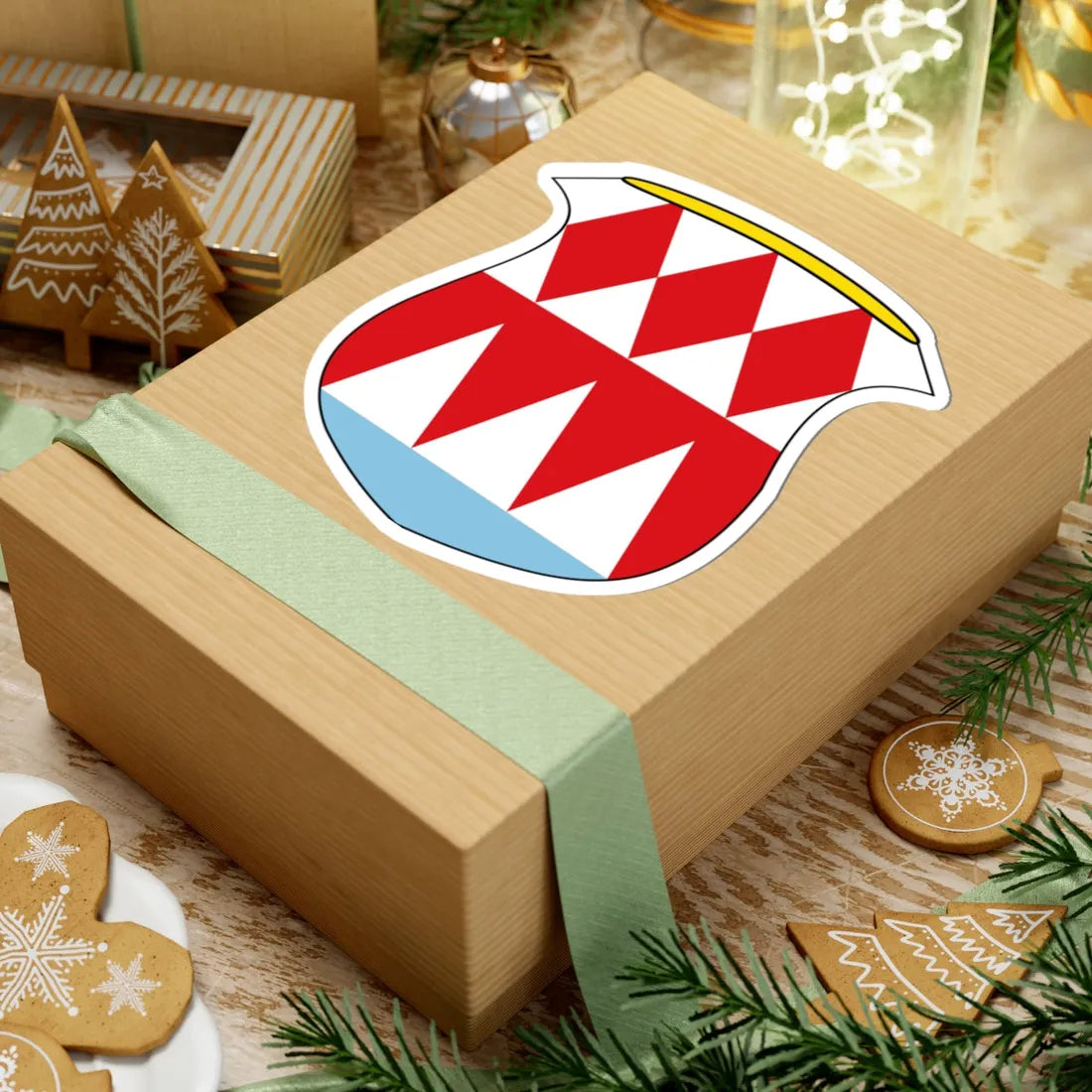 DEU Gössenheim COA (Germany) (Coat of Arms) STICKER Vinyl Kiss-Cut Decal - The Sticker Space