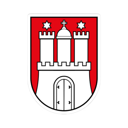 DEU Hamburg COA (Germany) (Coat of Arms) STICKER Vinyl Kiss-Cut Decal 3 Inch White - The Sticker Space