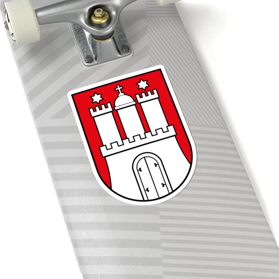 DEU Hamburg COA (Germany) (Coat of Arms) STICKER Vinyl Kiss-Cut Decal - The Sticker Space