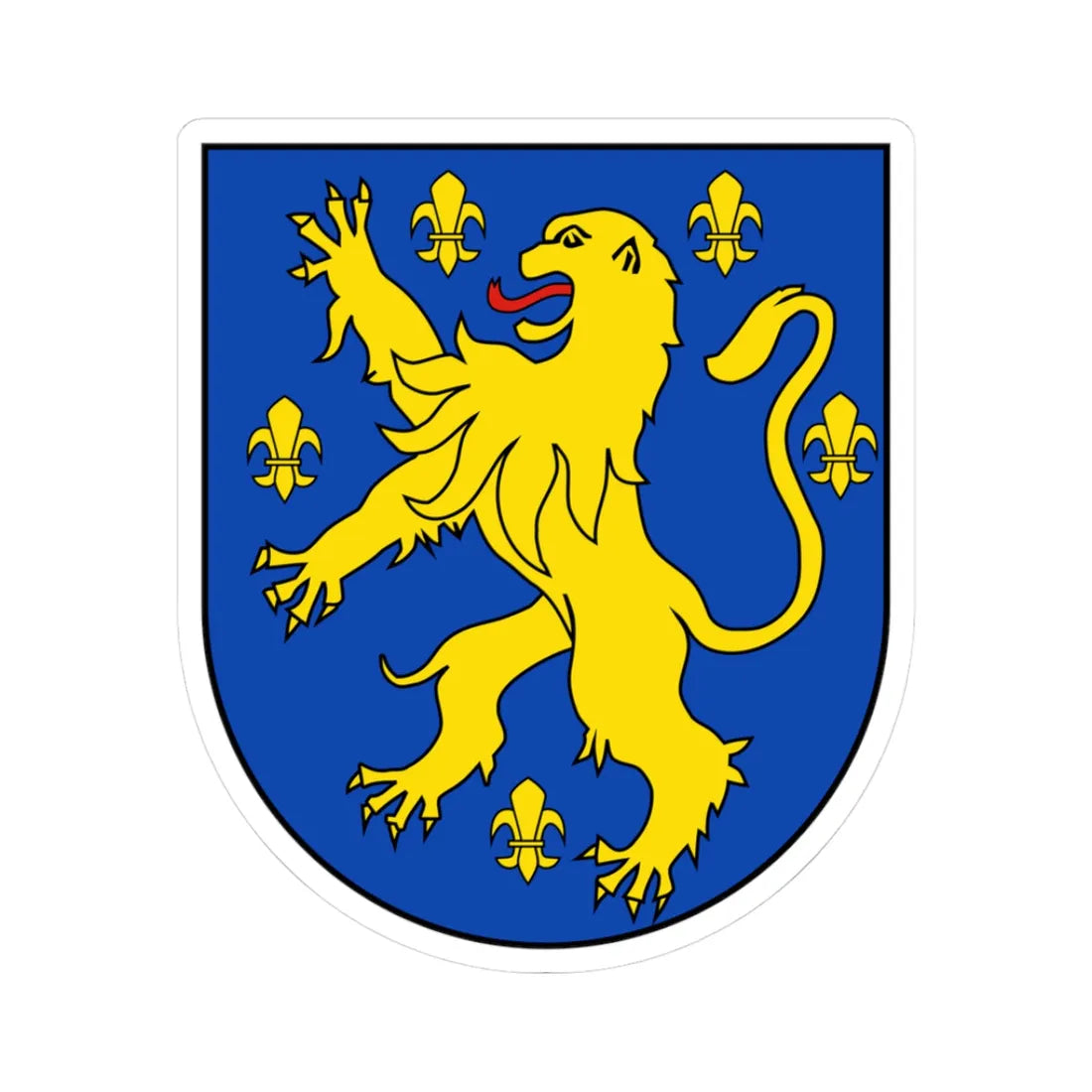 DEU Hangard COA (Germany) (Coat of Arms) STICKER Vinyl Kiss-Cut Decal 3 Inch White - The Sticker Space