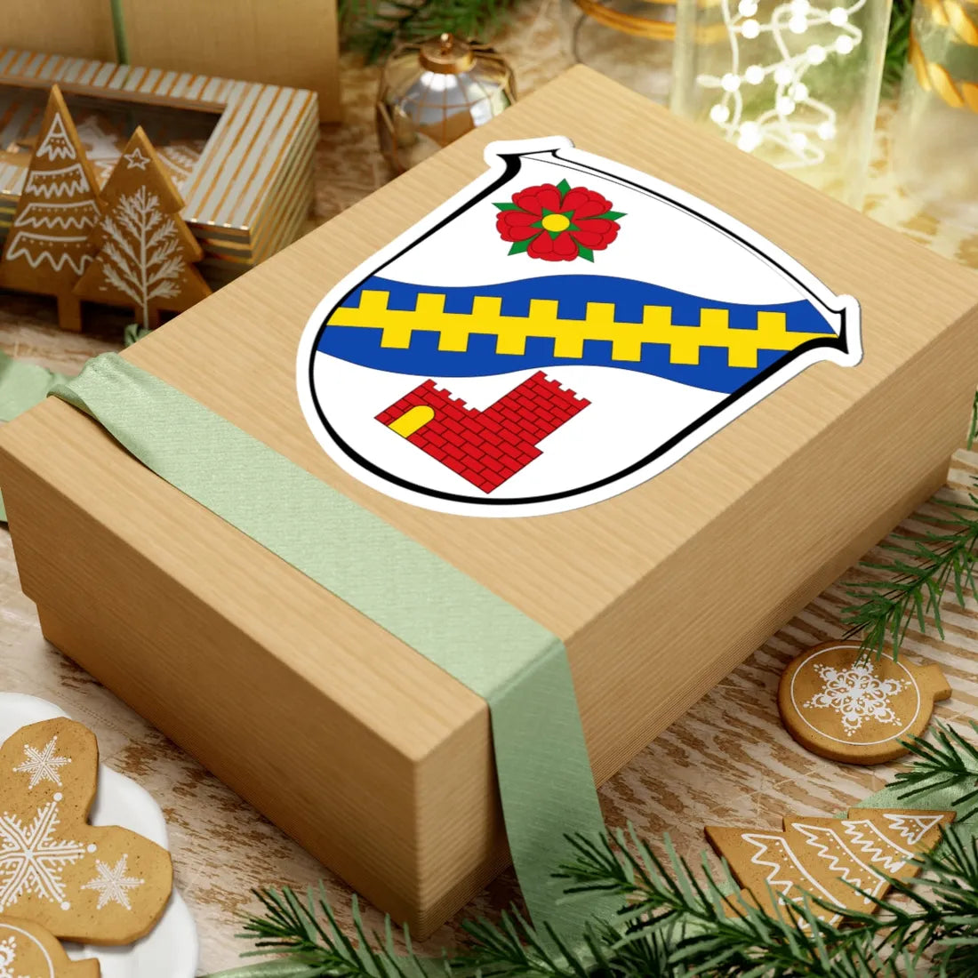 DEU Haunetal COA (Germany) (Coat of Arms) STICKER Vinyl Kiss-Cut Decal - The Sticker Space