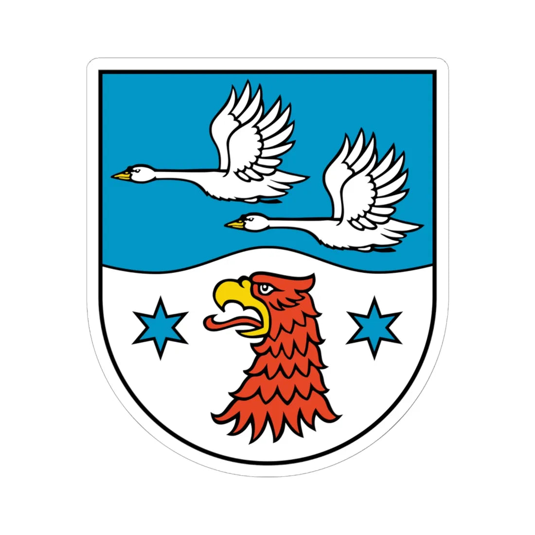 DEU Havelland COA (Germany) (Coat of Arms) STICKER Vinyl Kiss-Cut Decal 6 Inch White - The Sticker Space
