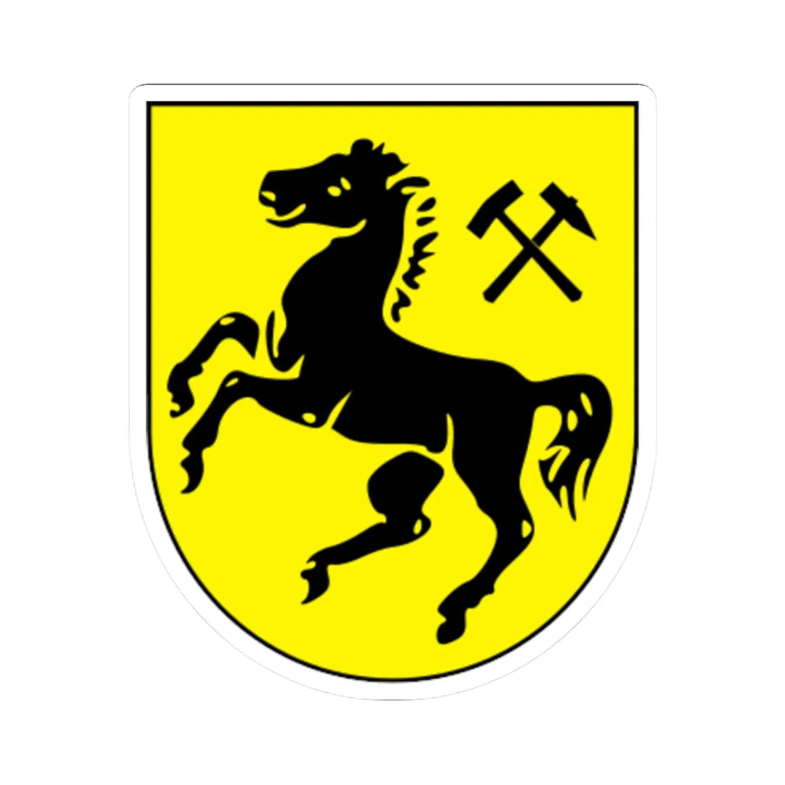 DEU Herne COA (Germany) (Coat of Arms) STICKER Vinyl Kiss-Cut Decal 3 Inch White - The Sticker Space
