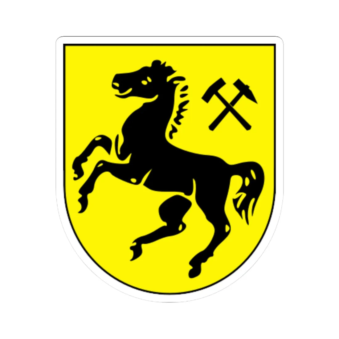 DEU Herne COA (Germany) (Coat of Arms) STICKER Vinyl Kiss-Cut Decal 4 Inch White - The Sticker Space