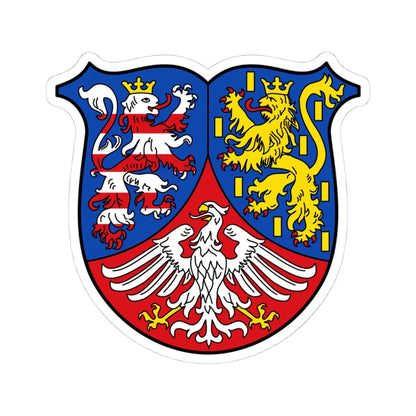DEU Hessen-Nassau 1892-1944 COA (Germany) (Coat of Arms) STICKER Vinyl Kiss-Cut Decal 4 Inch White - The Sticker Space
