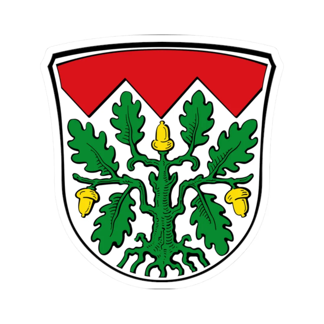 DEU Heusenstamm COA (Germany) (Coat of Arms) STICKER Vinyl Kiss-Cut Decal 2 Inch White - The Sticker Space