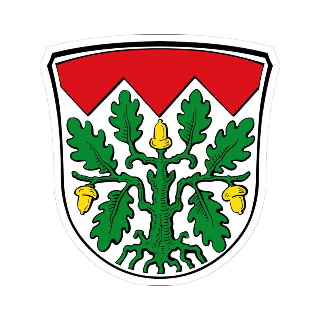 DEU Heusenstamm COA (Germany) (Coat of Arms) STICKER Vinyl Kiss-Cut Decal 3 Inch White - The Sticker Space