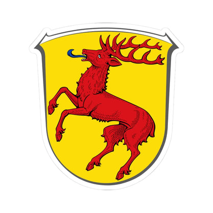 DEU Hirschhorn Neckar COA (Germany) (Coat of Arms) STICKER Vinyl Kiss-Cut Decal 3 Inch White - The Sticker Space