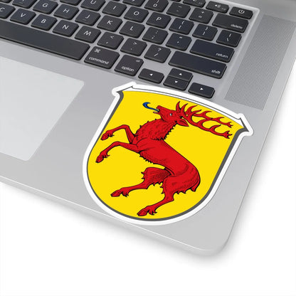 DEU Hirschhorn Neckar COA (Germany) (Coat of Arms) STICKER Vinyl Kiss-Cut Decal - The Sticker Space