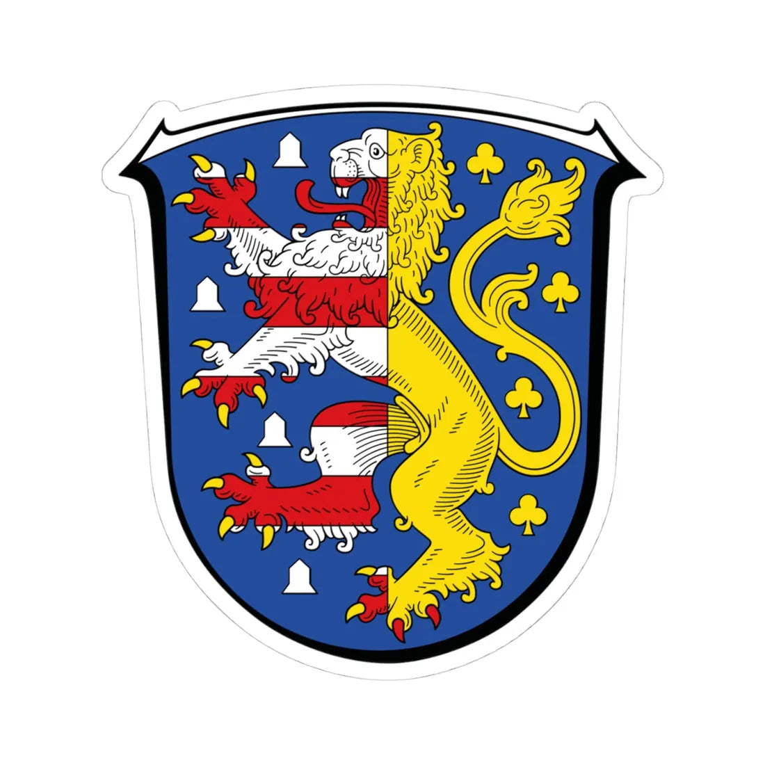 DEU Hochtaunuskreis COA (Germany) (Coat of Arms) STICKER Vinyl Kiss-Cut Decal 4 Inch White - The Sticker Space