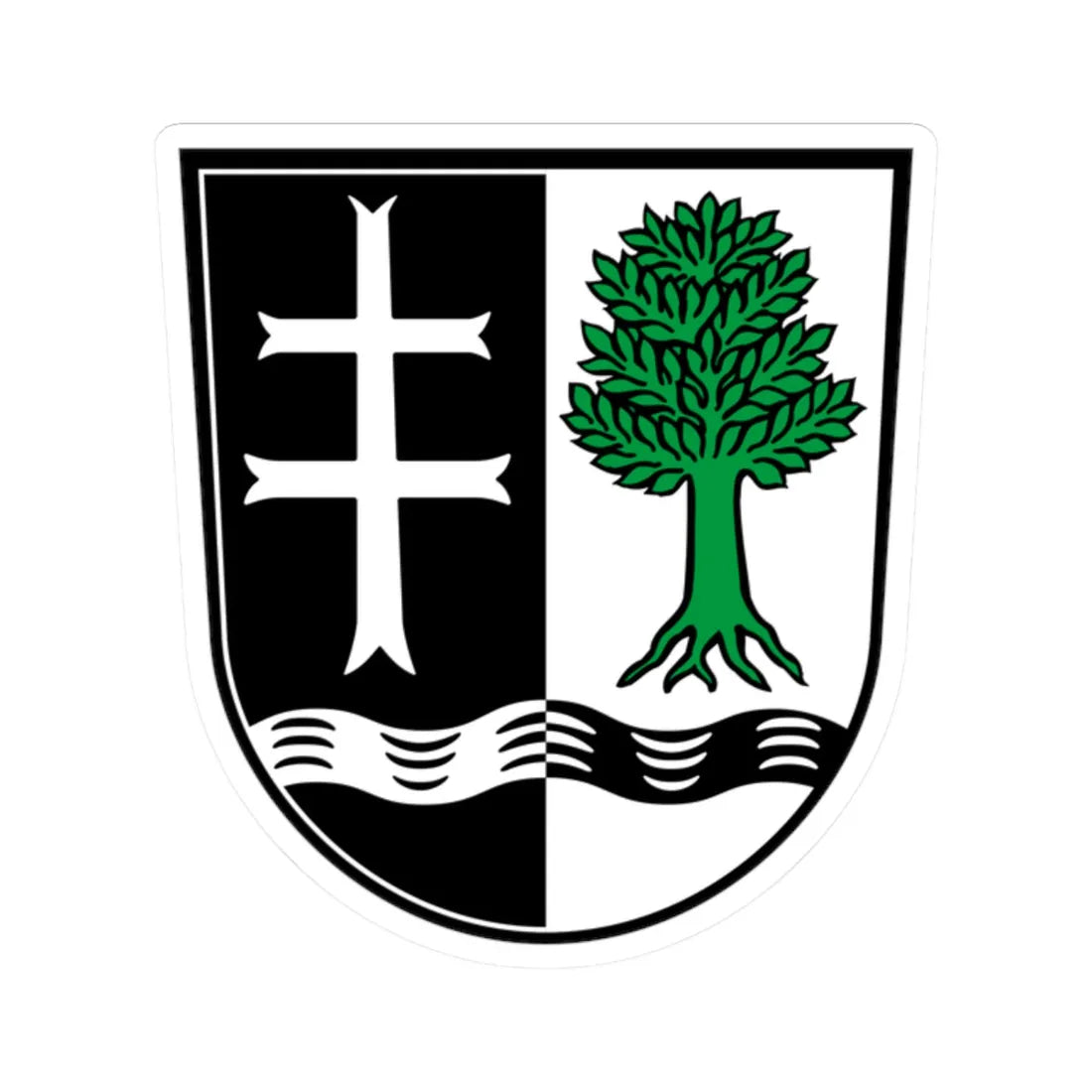 DEU Holzgünz COA (Germany) (Coat of Arms) STICKER Vinyl Kiss-Cut Decal 2 Inch White - The Sticker Space