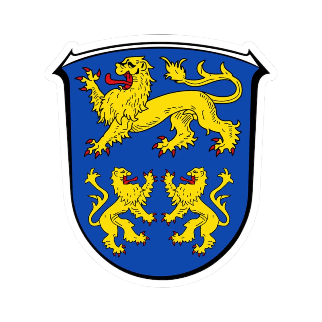 DEU Homberg Efze COA (Germany) (Coat of Arms) STICKER Vinyl Kiss-Cut Decal 2 Inch White - The Sticker Space