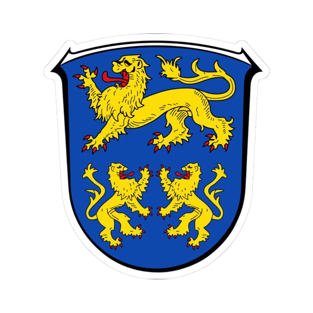 DEU Homberg Efze COA (Germany) (Coat of Arms) STICKER Vinyl Kiss-Cut Decal 3 Inch White - The Sticker Space