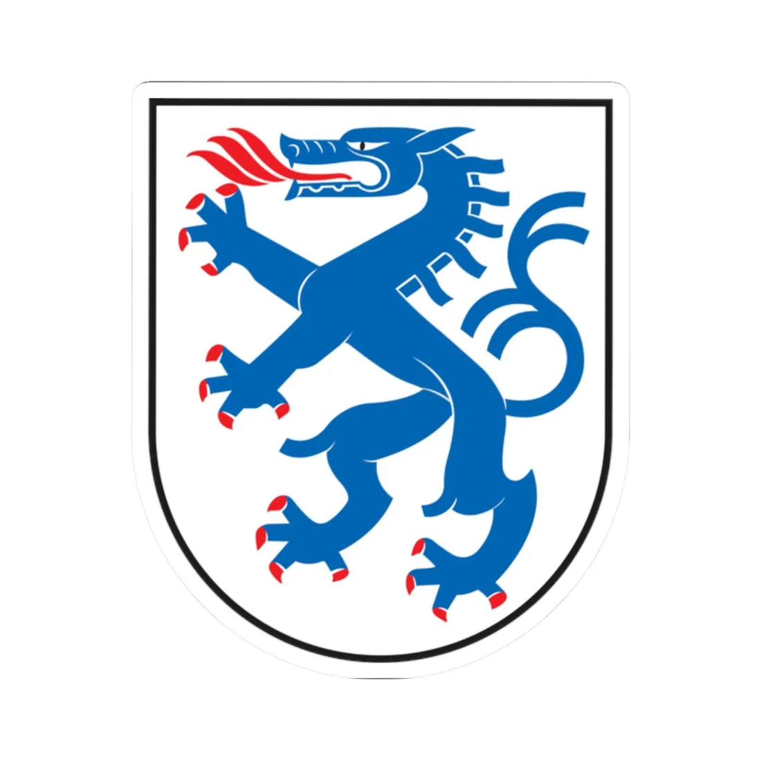 DEU Ingolstadt COA (Germany) (Coat of Arms) STICKER Vinyl Kiss-Cut Decal 2 Inch White - The Sticker Space