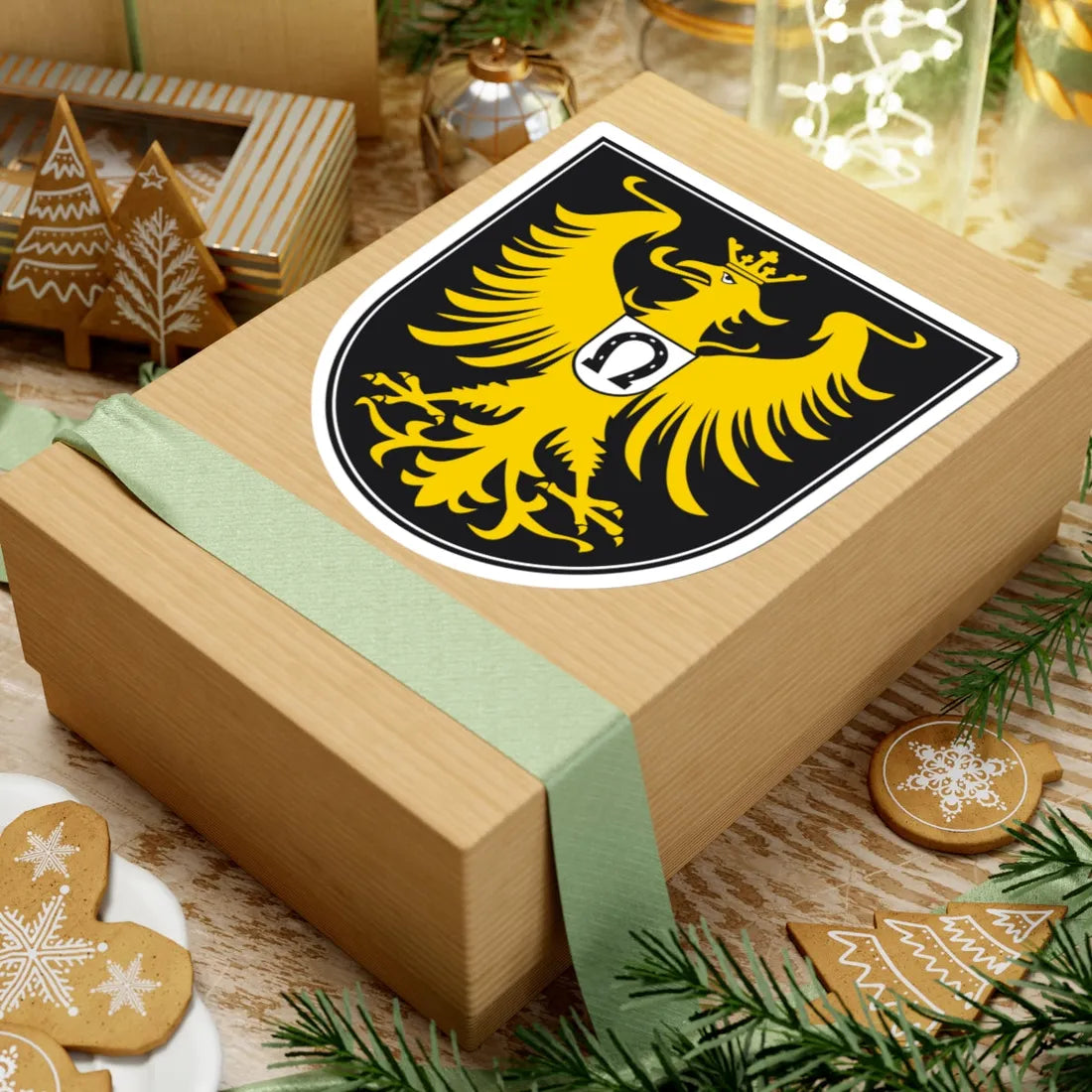 DEU Isny im Allgäu COA (Germany) (Coat of Arms) STICKER Vinyl Kiss-Cut Decal - The Sticker Space
