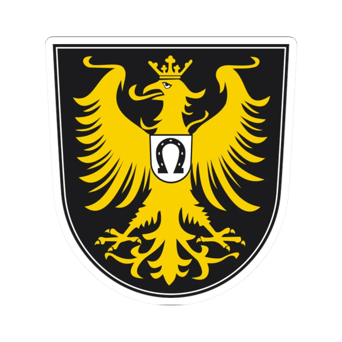 DEU Isny im Allgäu COA (Germany) (Coat of Arms) STICKER Vinyl Kiss-Cut Decal - The Sticker Space