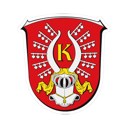 DEU Kirchhain Hessen COA (Germany) (Coat of Arms) STICKER Vinyl Kiss-Cut Decal 3 Inch White - The Sticker Space