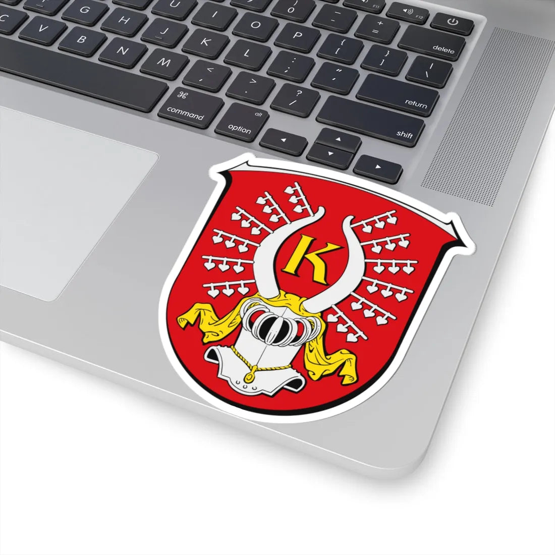DEU Kirchhain Hessen COA (Germany) (Coat of Arms) STICKER Vinyl Kiss-Cut Decal - The Sticker Space