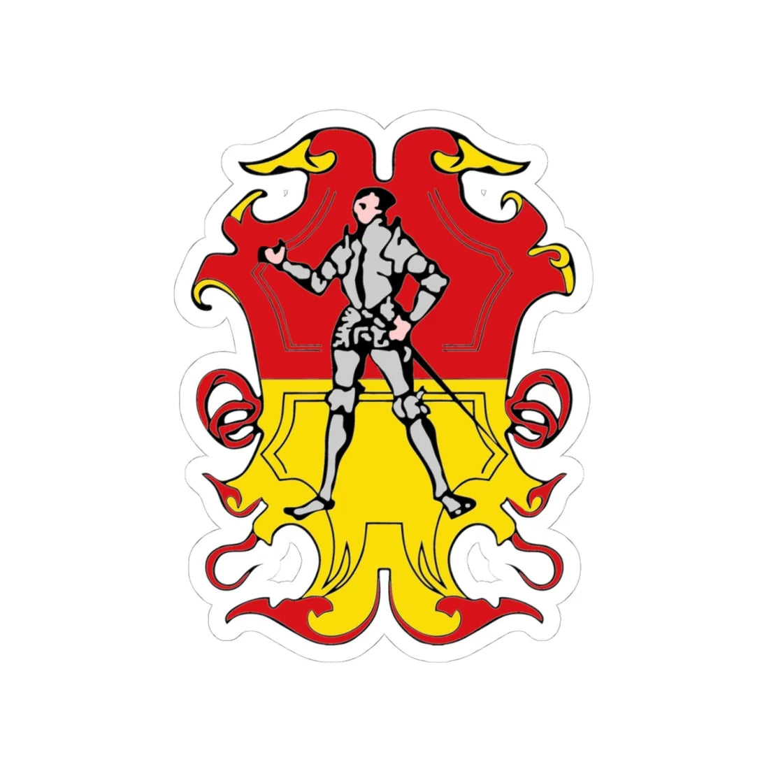 DEU Kirchheim in Schwaben COA (Germany) (Coat of Arms) STICKER Vinyl Kiss-Cut Decal 4 Inch White - The Sticker Space